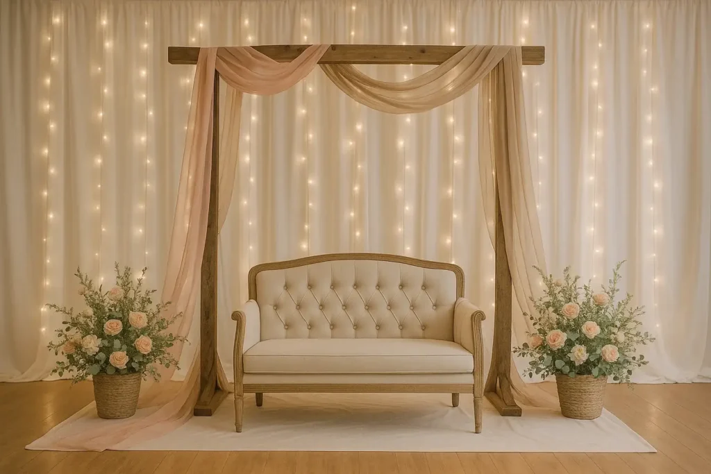 20 Simple Low Budget Engagement Stage Decoration Ideas for Your Special Day Low budget engagement stage decoration