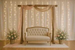 Low budget engagement stage decoration
