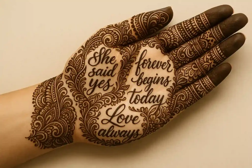 40+ Best Modern Engagement Mehndi Designs for Your Special Day 42